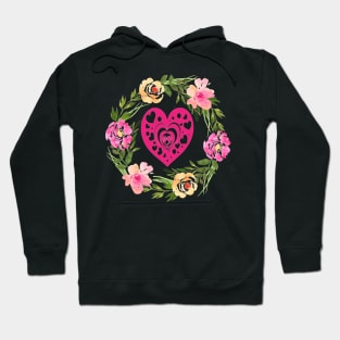 FLOWER HEART ART Hoodie